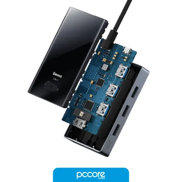 Hub Usb 5 In 1 Usb C A Usb C PD / Hdmi 4K / Usb 3.0 x3 Baseus PioneerJoy Focus
