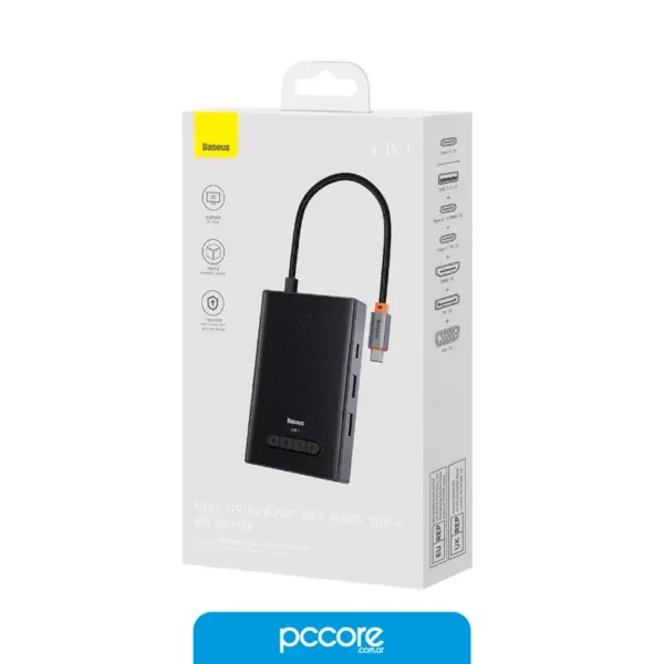 Hub Usb 8 In 1 Usb C A Usb C PD / Hdmi 4K x2 / VGA / DP 8K / Usb 3.0 x2 / Usb Tipo C Baseus Focus Series