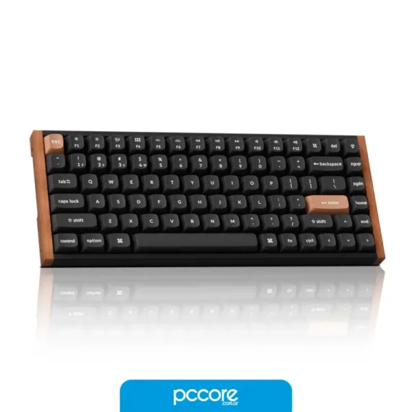 Teclado Keychron K2 HE 75 Mecánico Madera Inalámbrico Bluetooth Black Switch Gateron Magnético