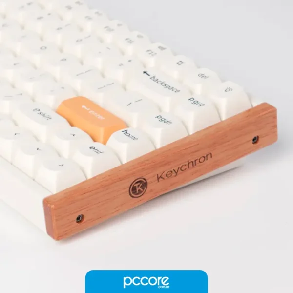 Teclado Keychron K2 HE 75 Mecánico Madera Inalámbrico Bluetooth White Switch Gateron Magnético