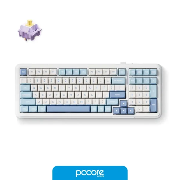 Teclado Mchose K99 Mecánico Inalámbrico Sky Blue Switch Hyacinth