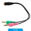 Adaptador Nisuta Plug 3.5MM 2 Hembra A 1 Macho Ns-Adst3St2