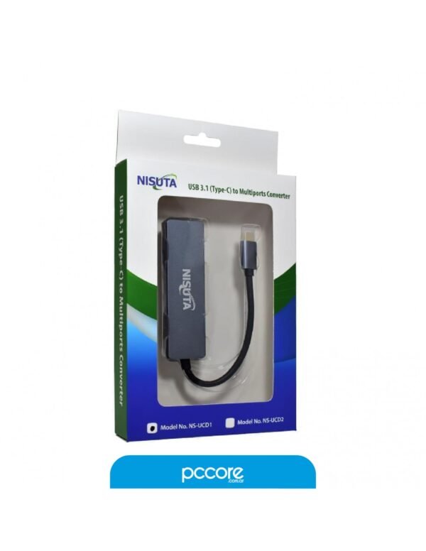 Hub Usb 5 In 1 Usb C A Usb C PD / Hdmi 4K / Usb 3.0 x2 / SD / MicroSD Nisuta Ns-Ucd1