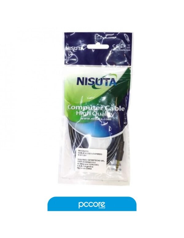Cable Nisuta Miniplug 3.5 M-M 1.8Mts Ns-Cau35S