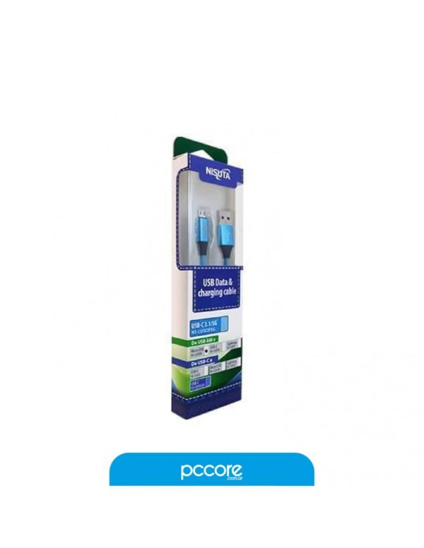100447_4.jpg Cable Nisuta Micro Usb 1M 2.1A M. Tela Ns-Catemi