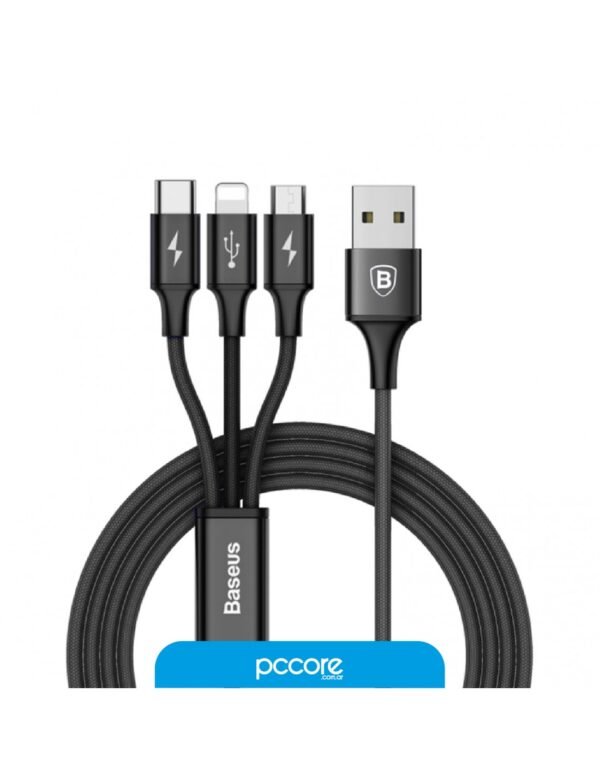 Cable Usb Baseus 3 In 1 1M Micro+Light+C A00046
