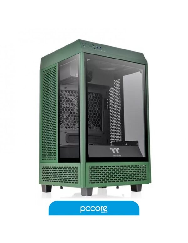 Gabinete Thermaltake The Tower 100 Green Templado
