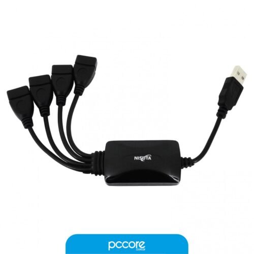 Hub Usb Nisuta 2.0 4 Puertos 480Mbps Ns-Uh0439