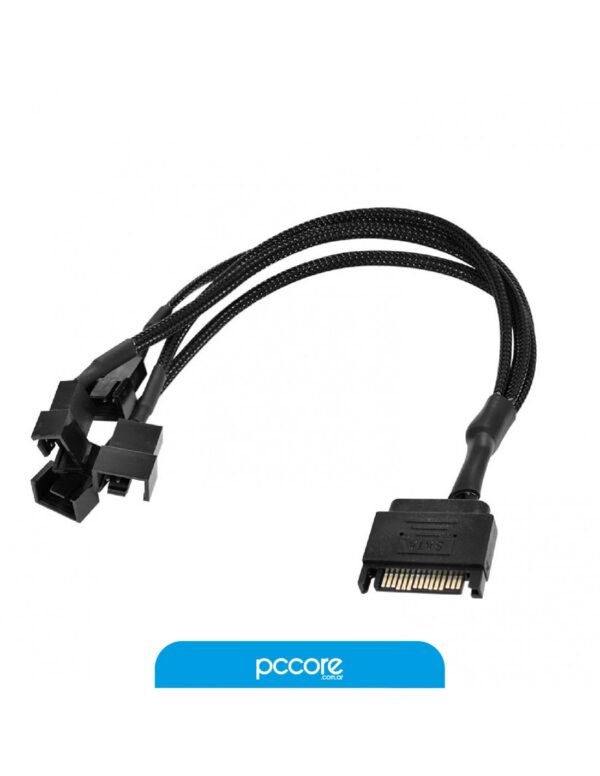Adaptador Nisuta Alimentación Sata A 4 Pines Cooler x4 NS-AD4CS