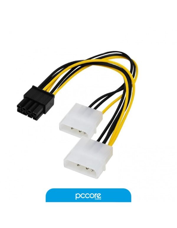 Adaptador Nisuta 2 Molex A 8 Pines P/P VGA NS-AD824