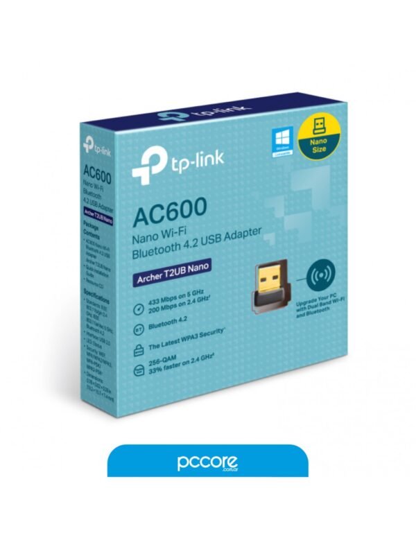 Adaptador Wifi Usb Tp-Link Archer T2UB Nano AC600 Con Bluetooth