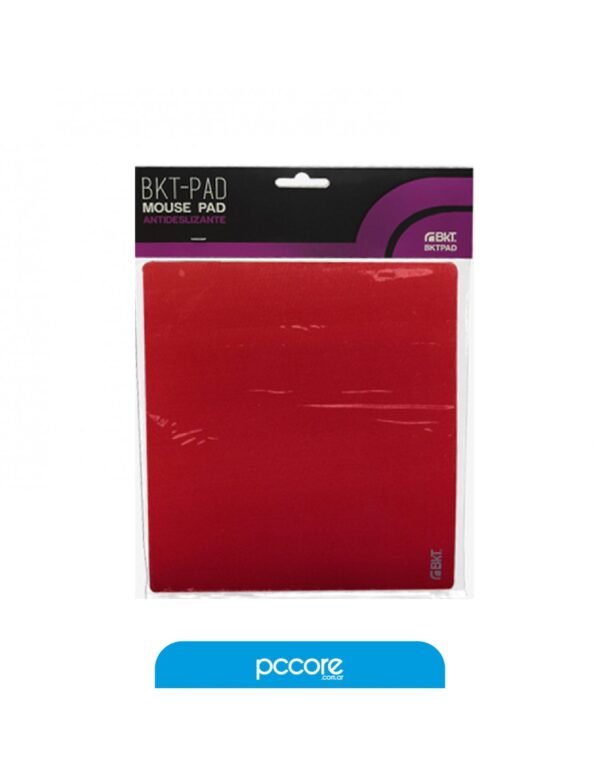 Mousepad BKT Antideslizante Rojo Liso PVC