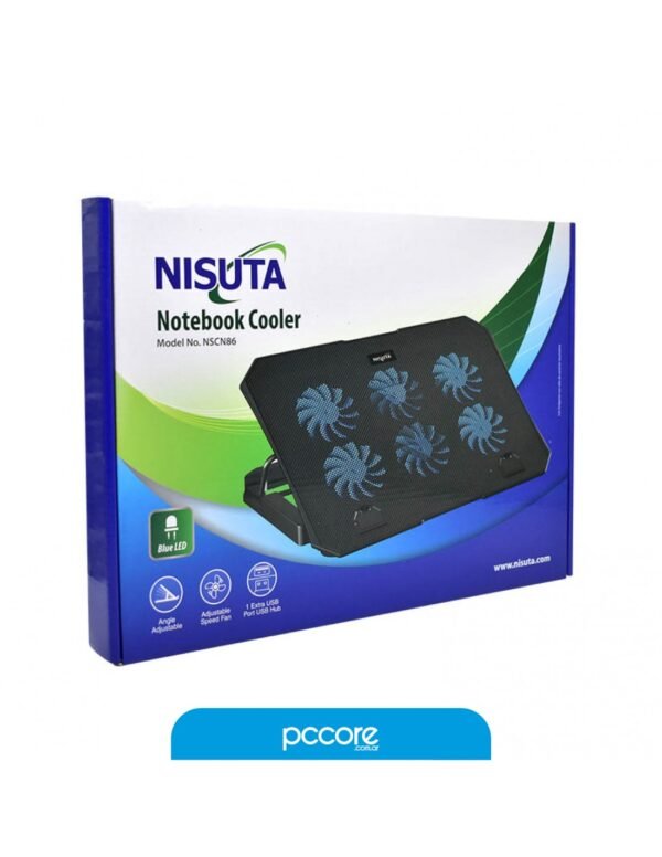 Base Para Notebook Nisuta 14-17 6 Coolers NS-CN86