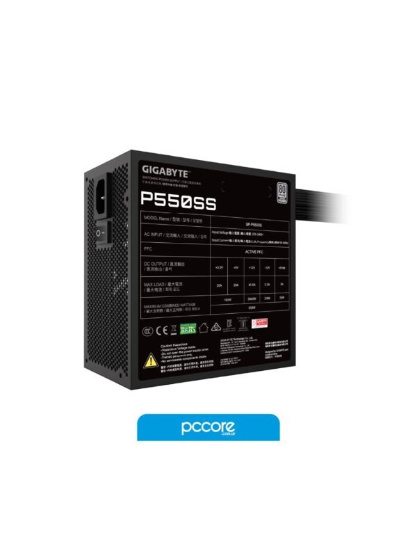 Fuente 550W Gigabyte 80 Plus Silver P550SS