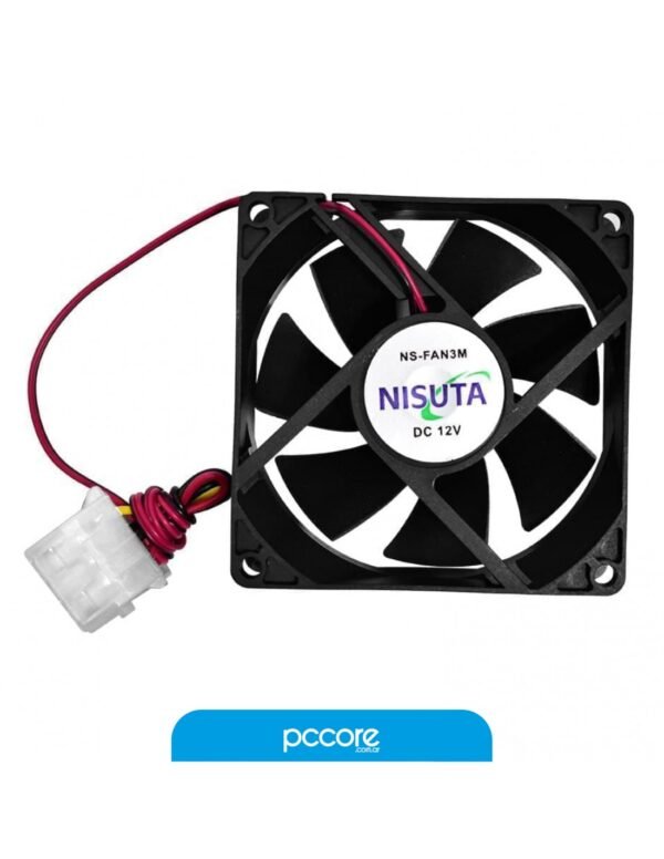 Cooler Fan PC Nisuta NS-FAN3M 80X80X25 Buje 12V 4PIN