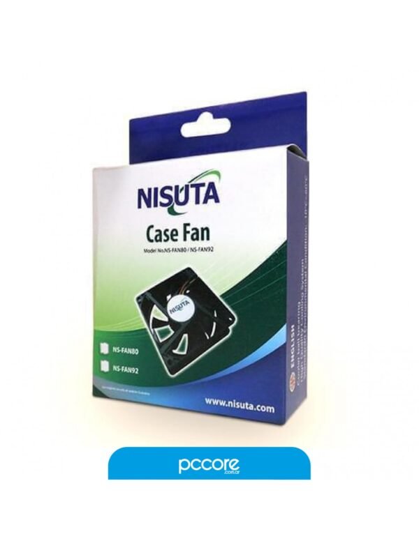 Cooler Fan PC Nisuta NS-FAN3M 80X80X25 Buje 12V 4PIN