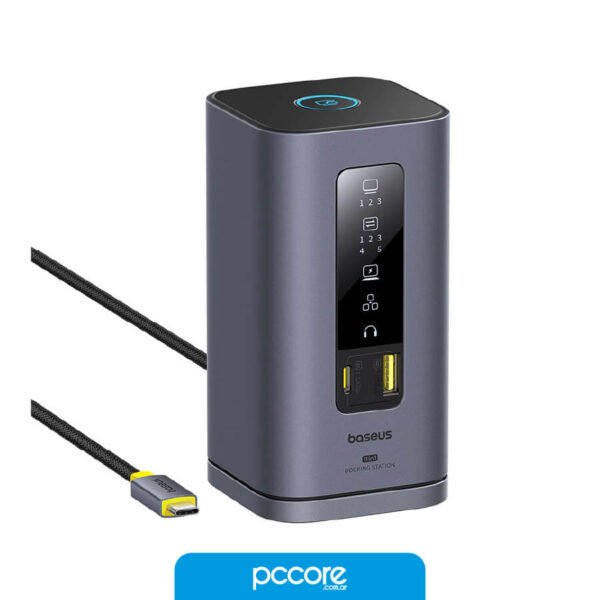 Hub Usb 11 In 1 Docking Usb C A Hdmi 4K x3 / Usb 3.0 x3 / RJ45 / Tipo C PD / Jack 3.5 Para Mac Baseus