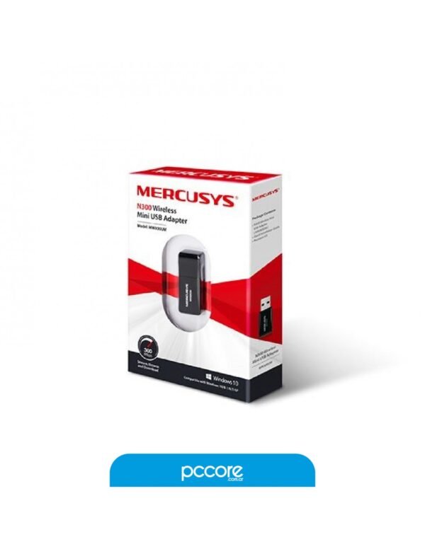 13979_3.jpg Adaptador Wifi Usb Mercusys MW300UM 2.4GHz 300Mbps