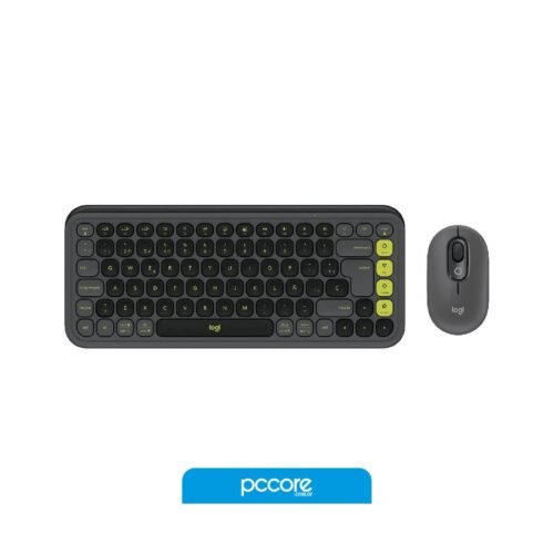 Teclado Y Mouse Inalámbrico Logitech Pop Icon Black USB + Bluetooth