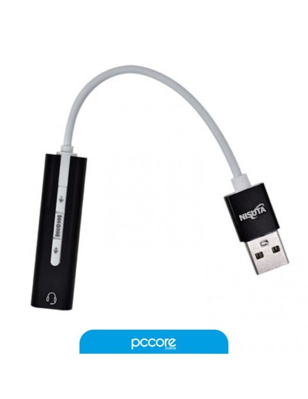 Placa De Sonido Nisuta Usb Estereo 3.5Mm X1 Ns-Cousau23