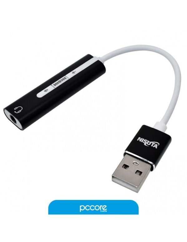 Placa De Sonido Nisuta Usb Estereo 3.5Mm X1 Ns-Cousau23