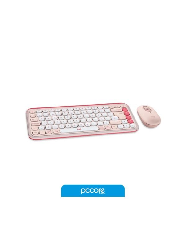 157321_2.jpg Teclado Y Mouse Inalámbrico Logitech Pop Icon Rosa USB + Bluetooth
