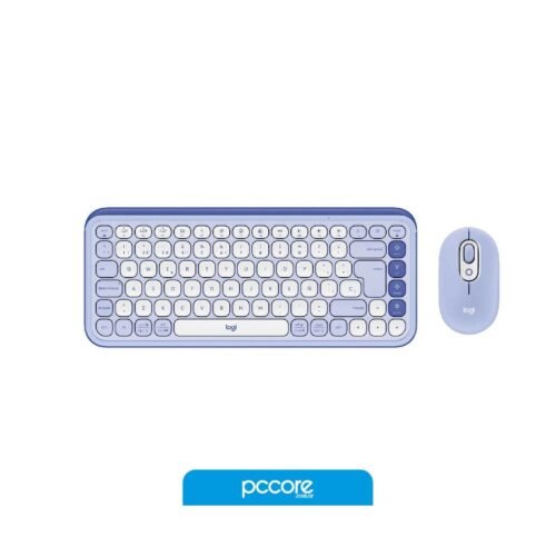Teclado Y Mouse Inalámbrico Logitech Pop Icon Lila USB + Bluetooth