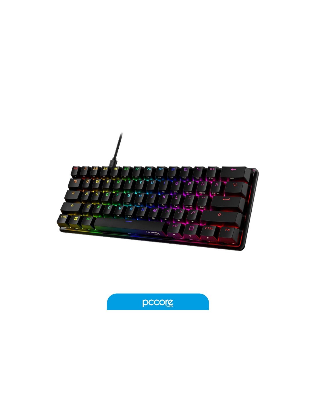 Teclado Hyperx Alloy Origins 60 RGB Red US Usb