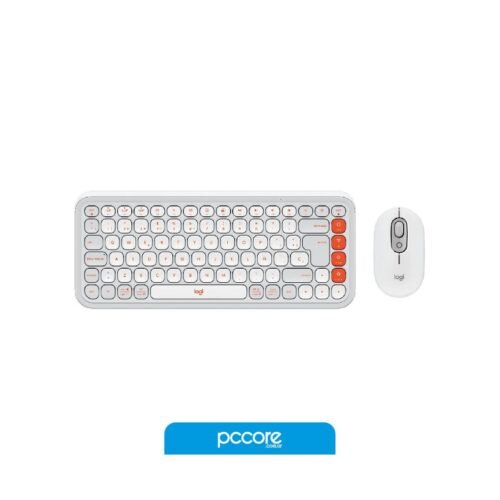 Teclado Y Mouse Inalámbrico Logitech Pop Icon Blanco USB + Bluetooth