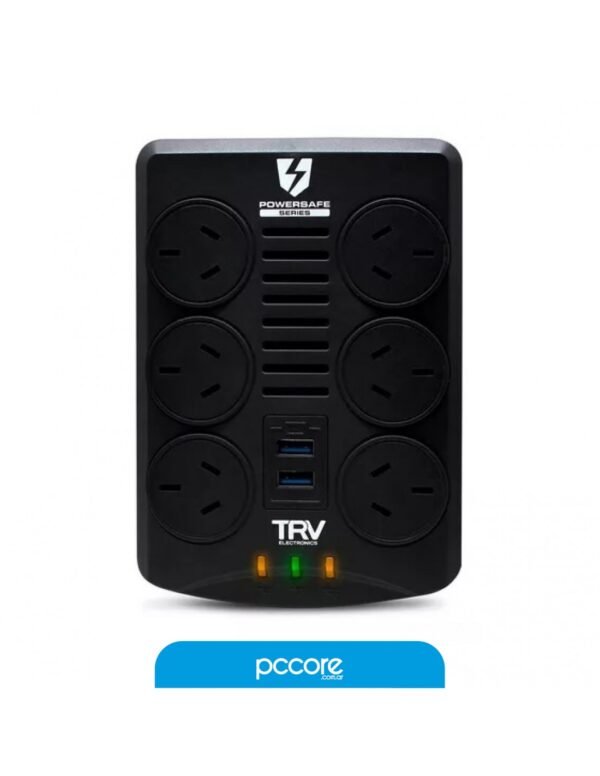 Estabilizador Trv Powersafe Gamer 1000W 6 Tomas USB RJ45
