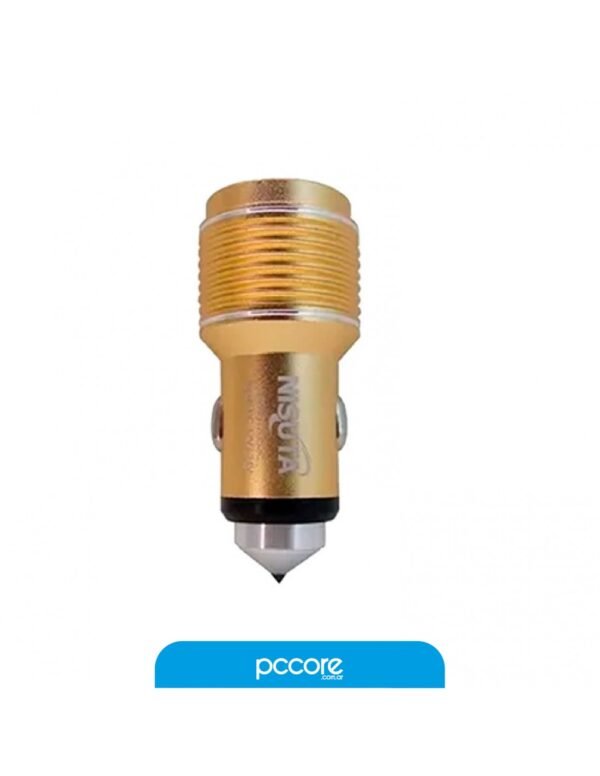 Cargador Nisuta P/Auto Usb Tipo A + Usb Tipo C 3.4A Ns-Ad12Us2C