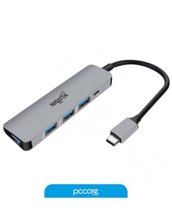 Hub Usb Nisuta Tipo C 3.1 A 4 Puertos Usb Tipo A Ns-Uh044C