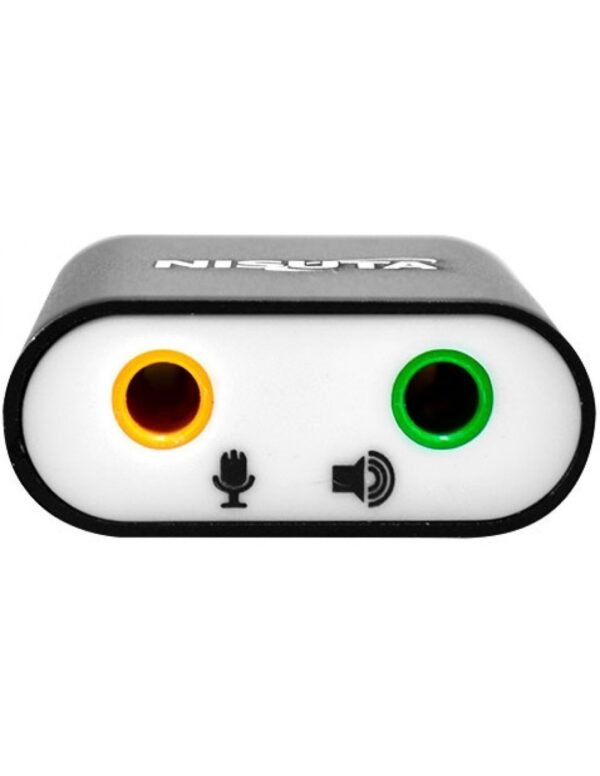 Placa De Sonido Nisuta Usb Estereo 3.5Mm X2 Ns-Cousau22