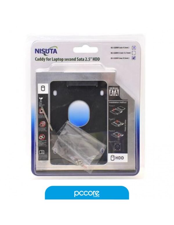 Caddy Para Disco Nisuta Ns-Cadw12 Bahia Optica 12.7Mm