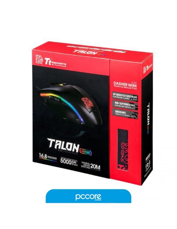 250_6.jpg Combo Thermaltake Mouse + Mousepad Gamer Talon Elite Rgb