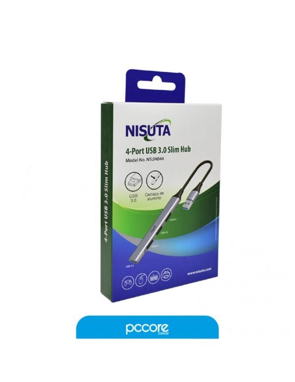 Hub Usb Nisuta Tipo A A 4 Puertos Usb Tipo A 3.0 NS-UH044