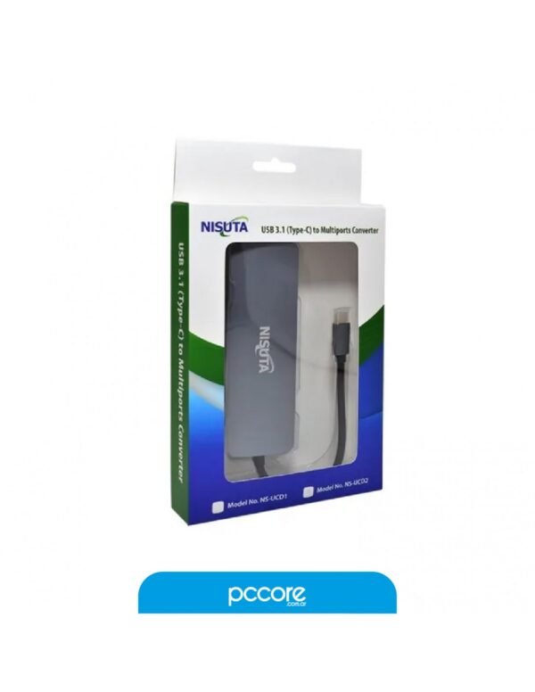 Hub Usb 8 In 1 Usb C A Usb C PD / Hdmi 4K / Usb 3.0 x3 / SD / MicroSD / Rj45 Nisuta Ns-Ucd2