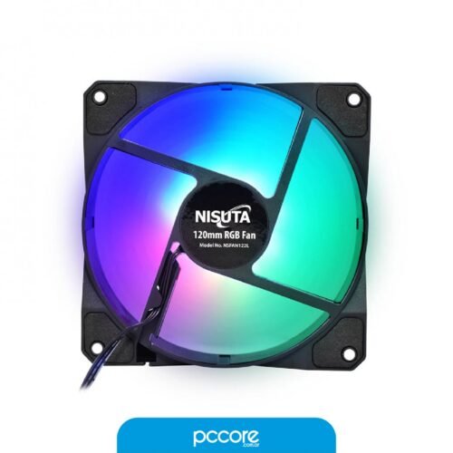 Cooler Fan PC Nisuta NS-FAN122L 120X120X25 RGB 4 Pines X2