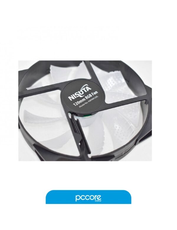Cooler Fan PC Nisuta NS-FAN122L 120X120X25 RGB 4 Pines X2