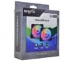 Cooler Fan PC Nisuta NS-FAN122L 120X120X25 RGB 4 Pines X2