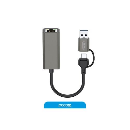 Adaptador Usb XO Tipo C/A A RJ45 Ethernet HUB018