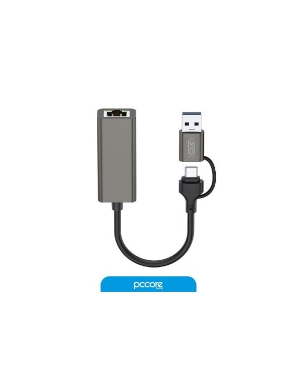 40100_1.jpg Adaptador Usb XO Tipo C/A A RJ45 Ethernet HUB018