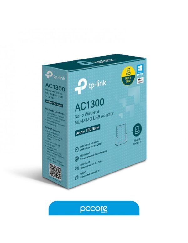 Adaptador Wifi Usb Tp-Link Archer T3U Nano AC1300