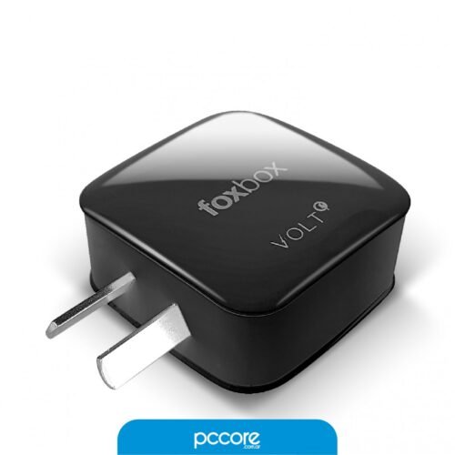 Cargador USB FoxBox VOLT QC Cable Prism Lightning Negro