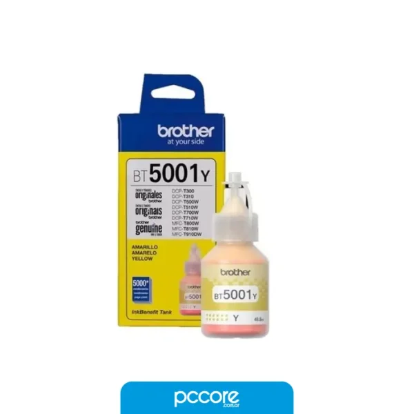 Botella De Tinta Brother BT-5001 Amarillo P/T420