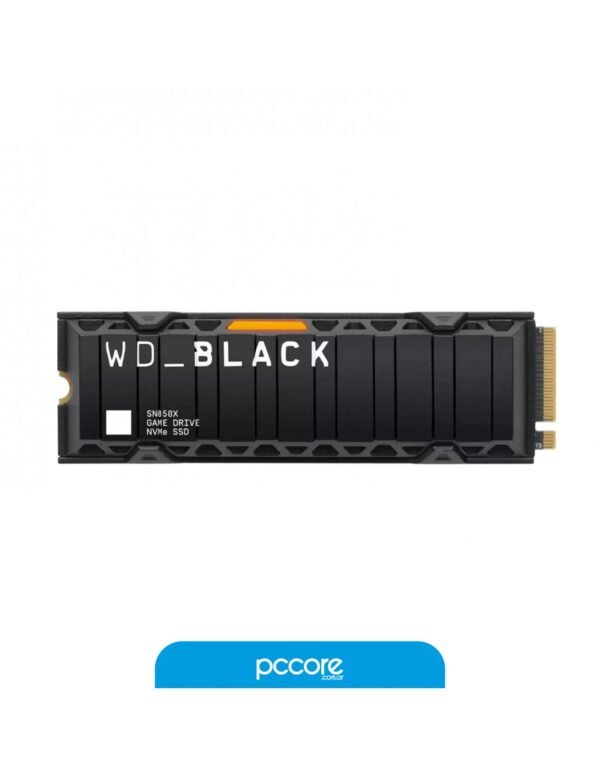 Disco Solido SSD 1TB M2 WD SN850X Black NVME 7300MB/s C/Disipador