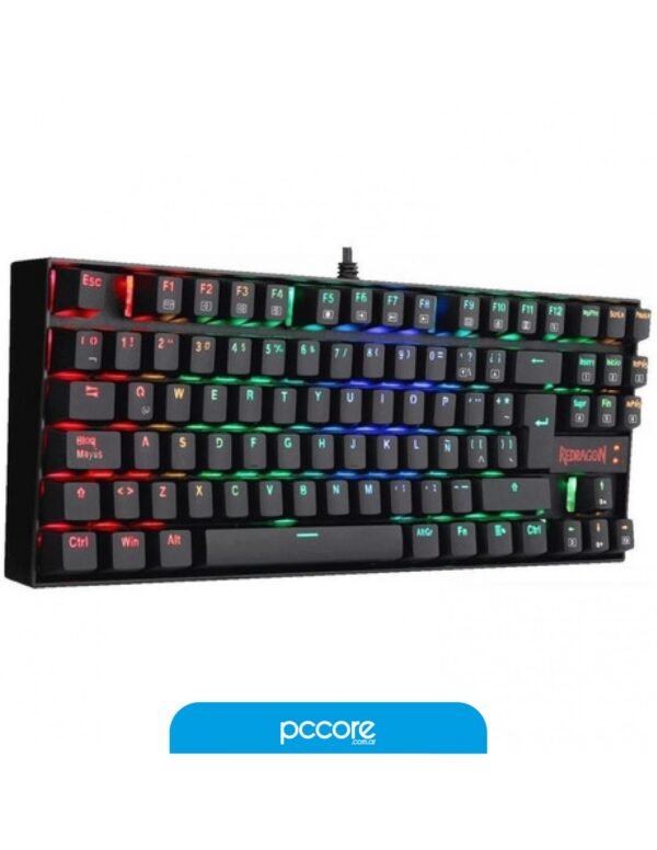 Teclado Redragon Kumara RGB K552 60 Usb Mecanico Black Switch Blue
