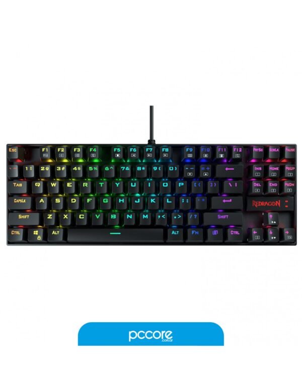 Teclado Redragon Kumara RGB K552 60 Usb Mecanico Black Switch Blue