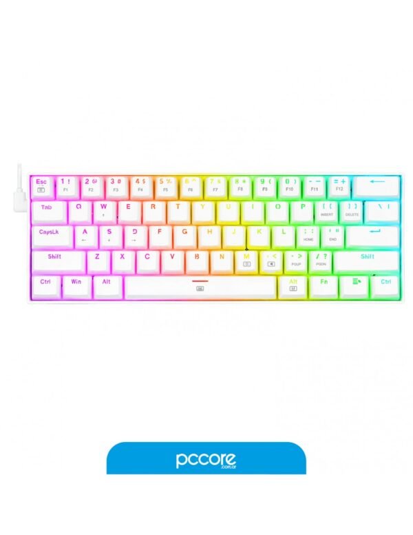 Teclado Redragon Brown RGB K630 Dragonborn Usb White