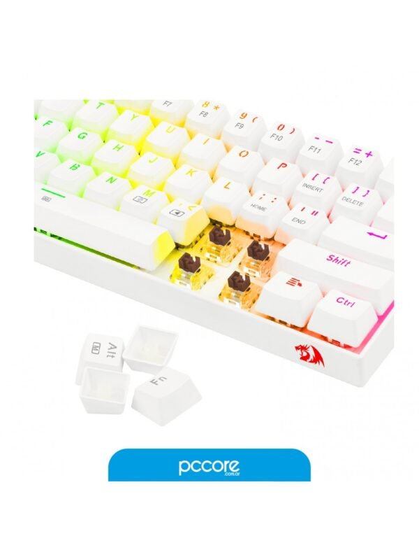Teclado Redragon Brown RGB K630 Dragonborn Usb White